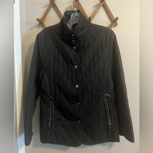 Fen-elli quilted chore coat nylon withh pockets snap buttons ladies medium